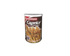 Papadopoulos Caprice Wafer Rolls with Cappuccino Cream 250g Tin