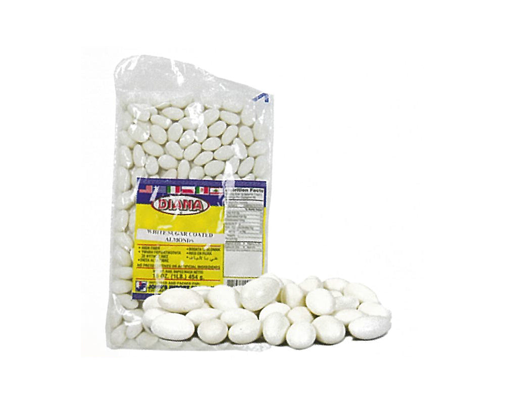 White Sugar Coated Almonds